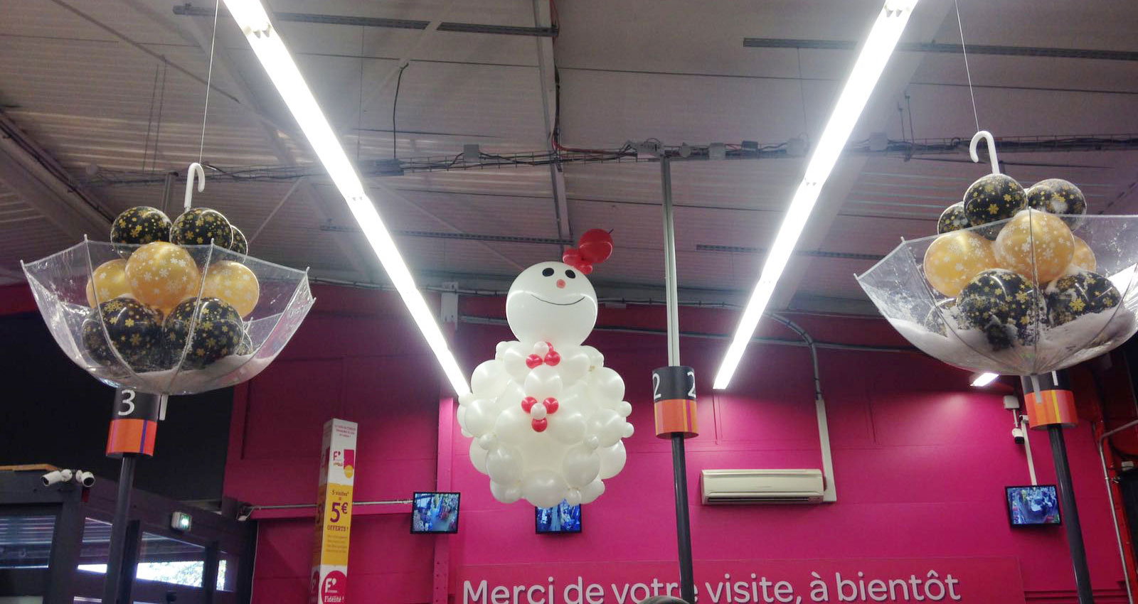 décoration de ballons pour une animation en magasin